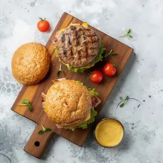 Hamburguesa con cebolla