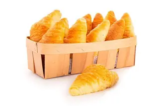 Cesta mini croissants de mantequilla 10uds.