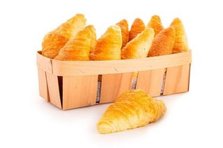 Cesta mini croissants de mantequilla 10uds.