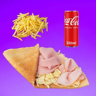 Slana palačinka + Pomfrit + Coca-Cola
