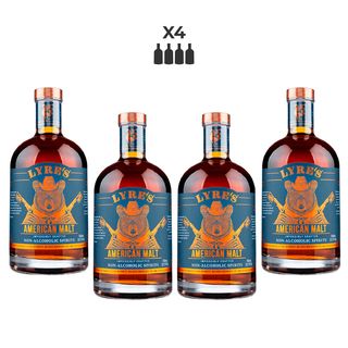 Pack 4 Lyre's American Malt - Whisky Sin Alcohol Lyre's 4X700Ml