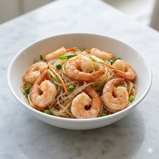 Fideos De Cristal Con Gambas