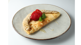 Omlet miód + mus owocowy + banan