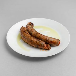Salsiccia di cavallo condita piatto