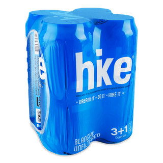 Пиво спеціальне Hike Blanche нефільтроване з/б (4*0,5л)