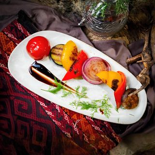 Грильдегі көкөністер