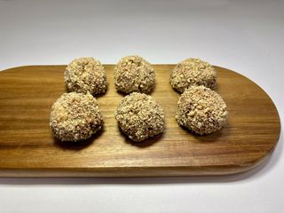 Croquetas de cecina y crema de queso de cabra