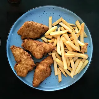 Mini snitele de pui pane