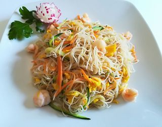 Spaghetti di Riso con Gamberetti