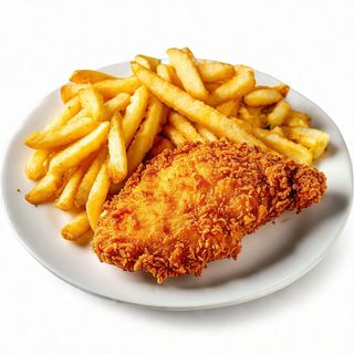 Poulet Pané Avec Frite