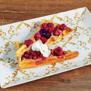 Waffle sa kremom od pistachio