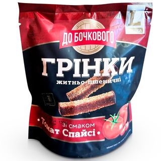 Грінки Житньо-пшеничні Зі Смаком «томат Спайсі» Тм «до Бочкового» 120 Г