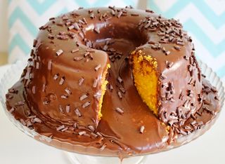 Bolo Vulcão Cenoura (Fatia)