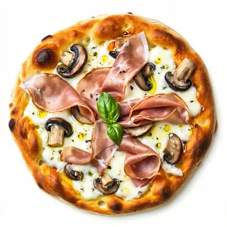 Cotto e funghi