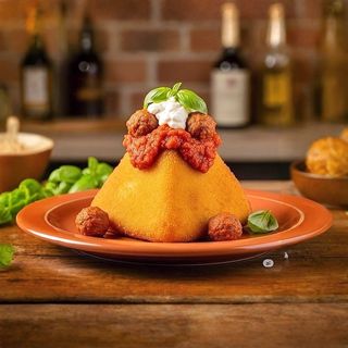Arancino farcito Napoletano