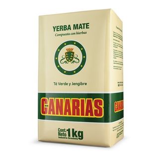 Yerba Mate Canarias Te Verde Y Jengibre X 1