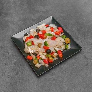 Esqueixada de bacalao (ración)