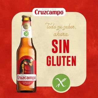 Cerveza Cruzcampo SIN GLUTEN / Cruzcampo garagardoa GLUTENIK GABE 33cl