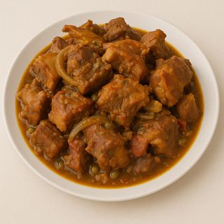 Viande De Porc Sautée + Attiéké
