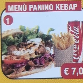 Menu panino kebap con la birra 33 cl