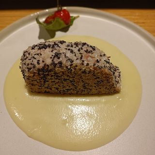 Rettangolo di tonno rosso scottato