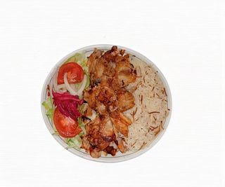 Menú plato con arroz