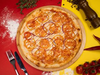 Пицца "Креветки терияки"