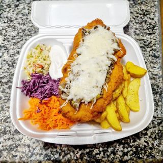 Kotlet z pieczarkami I serem