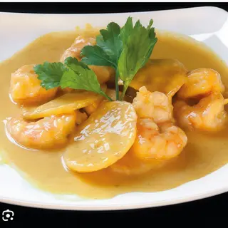 44 Gamberetti in salsa curry