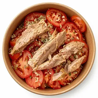 Tomate Aliñado Con Melva