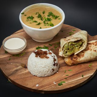 Healthy  Falafel obrok + potaž od crvenog sočiva 