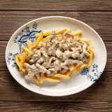 Бефстроганов з фрі