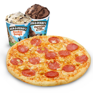 ICE DEAL: średnia pizza klasyczna + 2x lody Ben&Jerry's 100 ml
