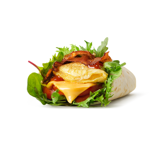 Morning Wrap Omelette & Bacon