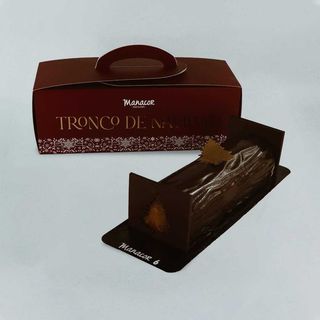 Tronco vainilla, chocolate y caramelo salado