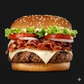 Hamburguesa De Bacon Y Queso