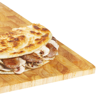 Piadina con mozzarella e salsiccia