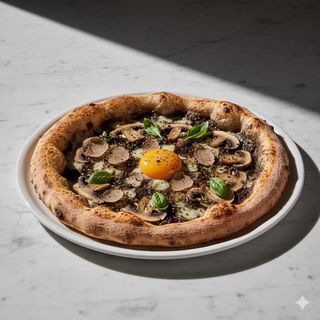 Pizza Tartufo Nero Bianca (Sin Tomate)