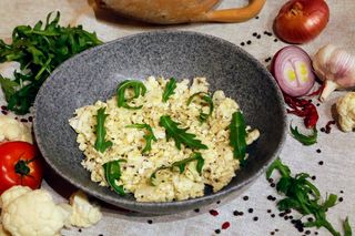 Cauliflower carpaccio with truffle paste