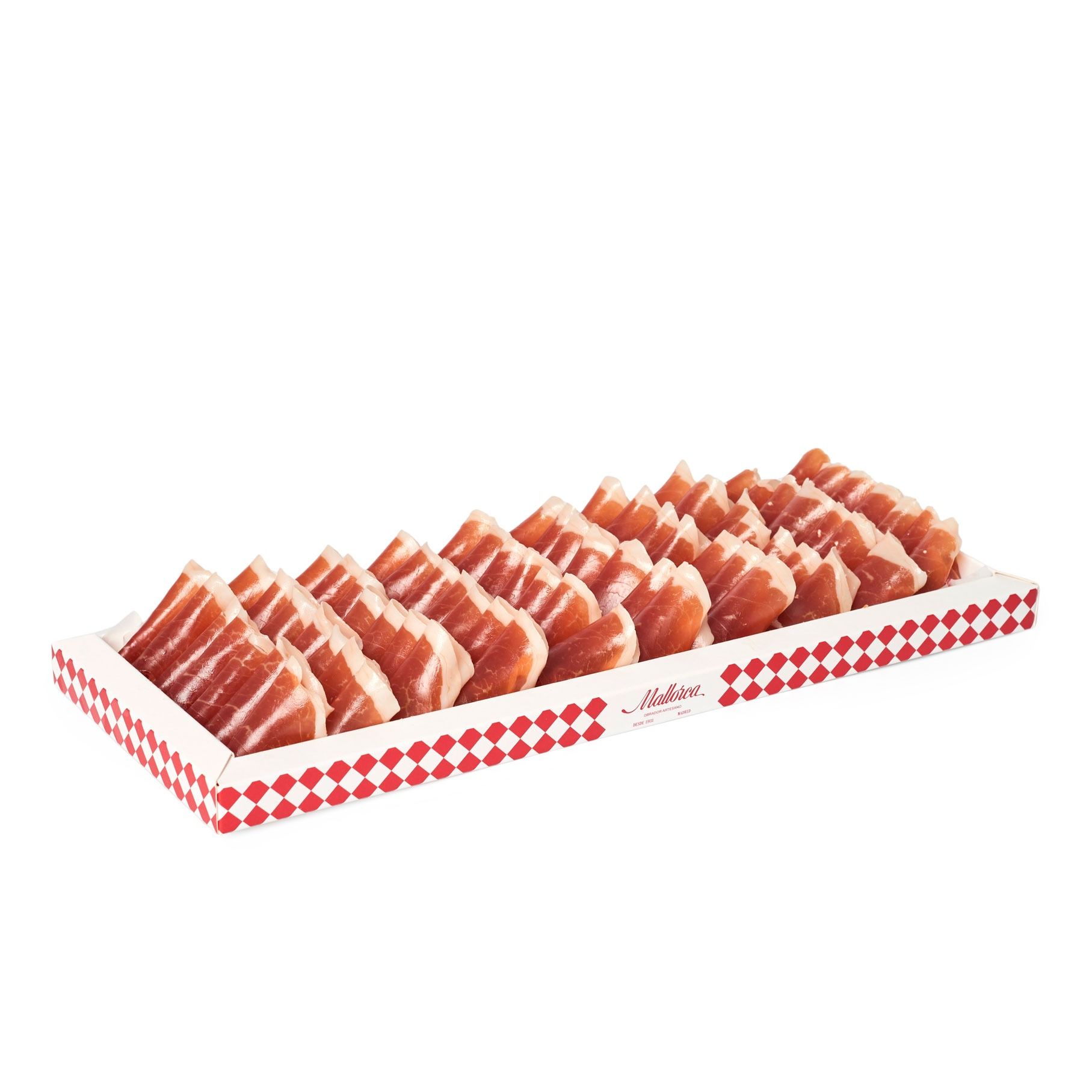 Caja Jamón ibérico de cebo cortado muy fino. Acompañado de picos camperos