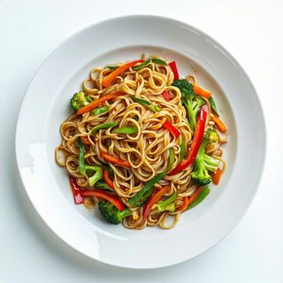 La mian con verdure saltati al wok