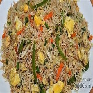 Egg fried chicken rice