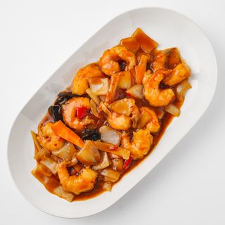 Škampi s bambusom i gljivama