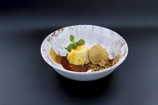 panna cotta con dulce de leche