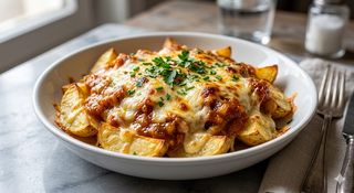 Ración De Patatas Con Salsa