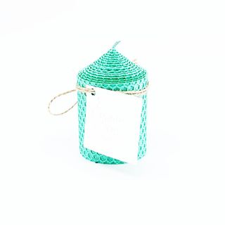 Lumanare ceara naturala H9xD6 cm  Green