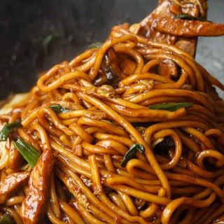 Pork Fried Noodles and Vegetables