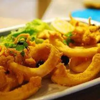 Choco Frito arroz de feijão e batata frita