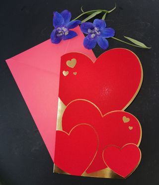 Felicitare Inimi de Catifea