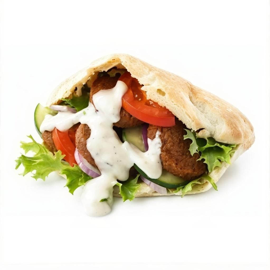 Pan De Pita Con Falafel Vegetal